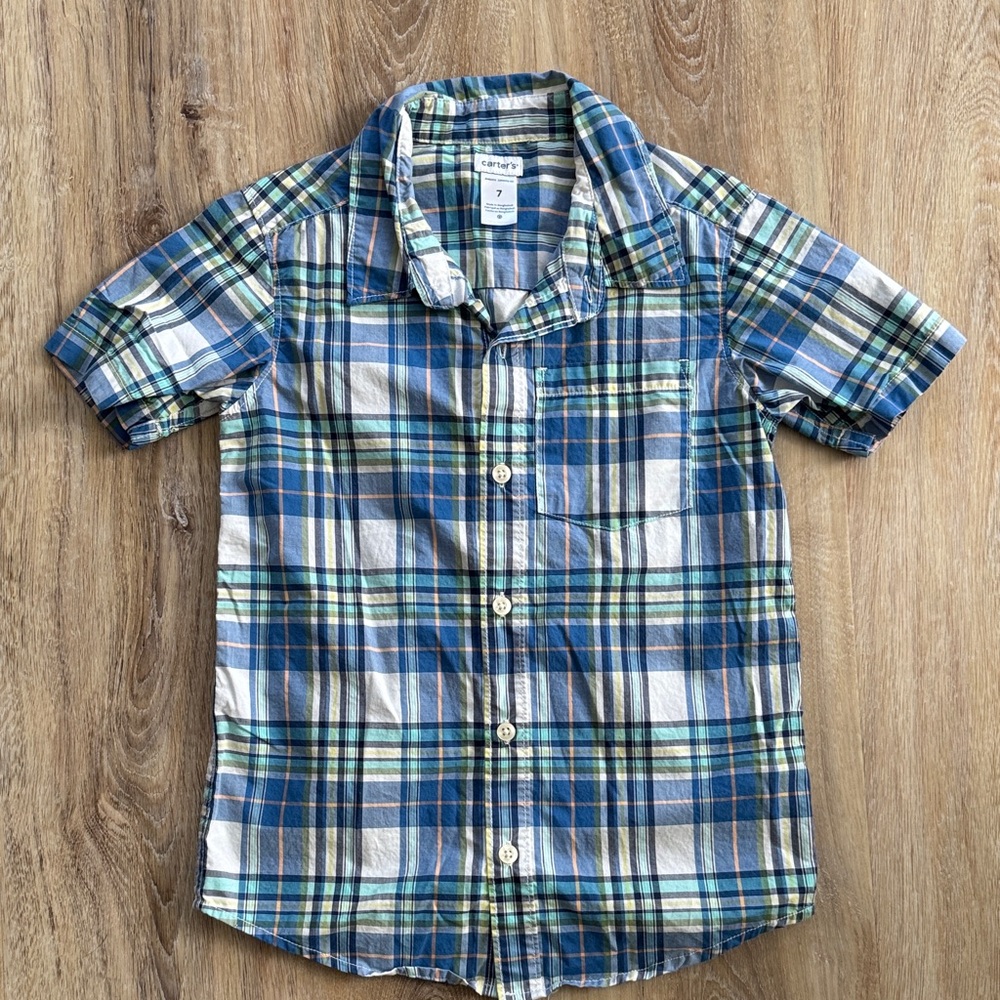 Carter's Multicolor Plaid Button-Down Shirt